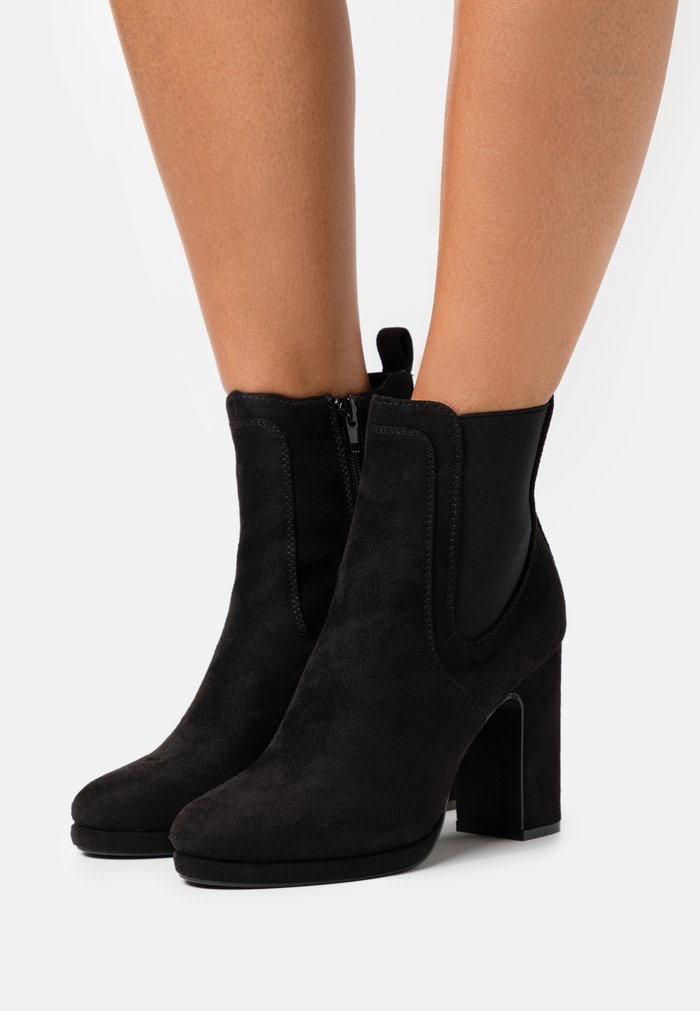 Bottines Anna Field Talons Block heel Zip UP Noir Femme | MNN-7626638